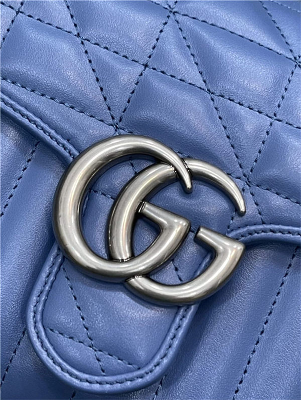 GG Marmont mini top handle bag New 583571 Blue High