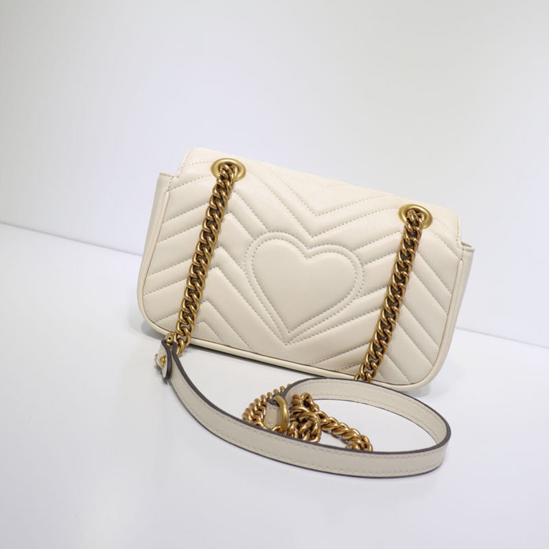 GG Marmont mini matelassé shoulder bag white High