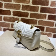 GG Marmont small matelassé shoulder bag white High