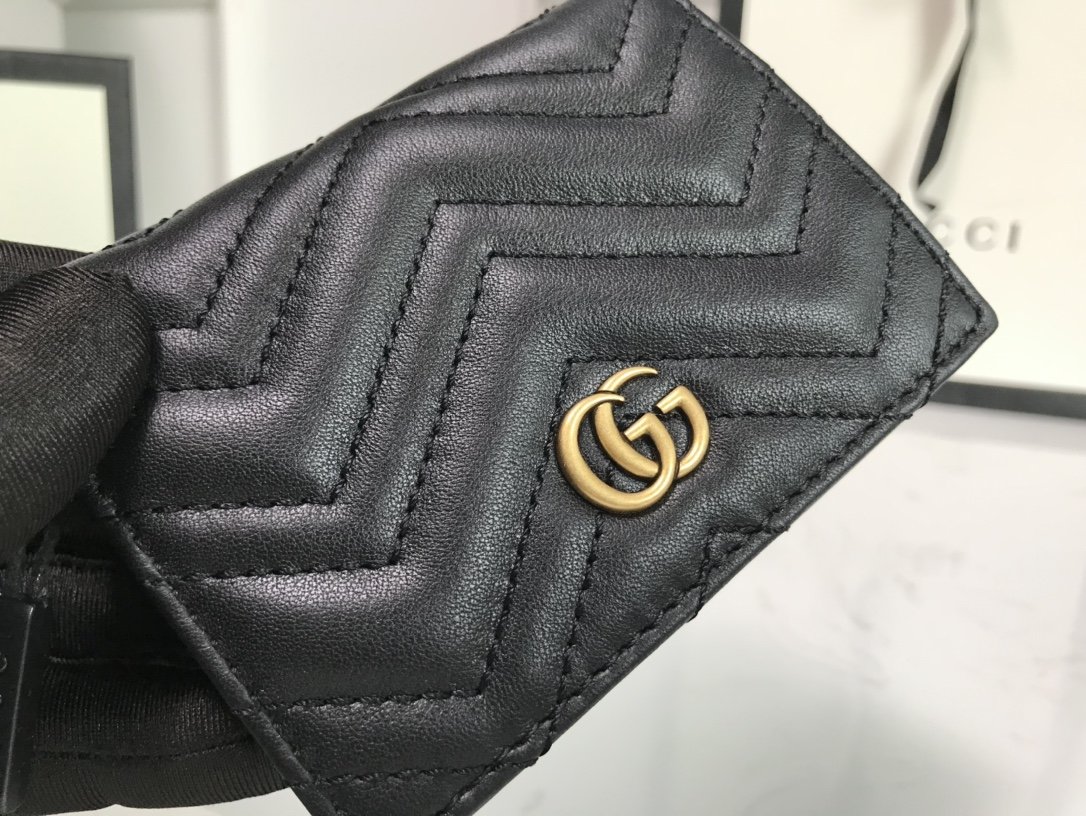 GG Marmont card case wallet black High