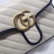 GG Marmont mini top handle bag white High