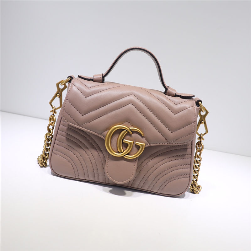 GG Marmont mini top handle bag dusty pink High