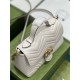 GG Marmont small top handle bag 498110 white High