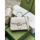 GG Marmont small top handle bag 498110 white High