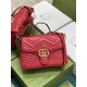 GG Marmont small top handle bag 498110 red High