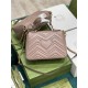 GG Marmont small top handle bag 498110 dusty pink High