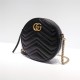 GG Marmont mini round shoulder bag black High