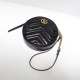 GG Marmont mini round shoulder bag black High