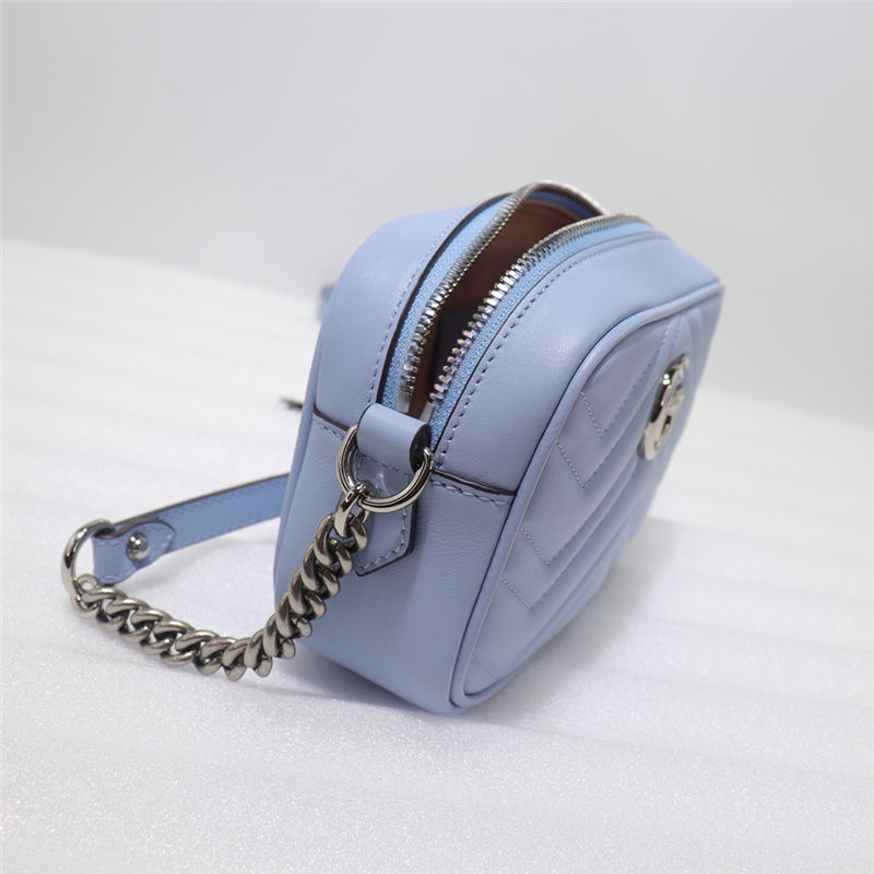 GG Marmont matelassé mini bag 448065 blue High