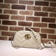 GG Marmont small shoulder bag 447632 white High