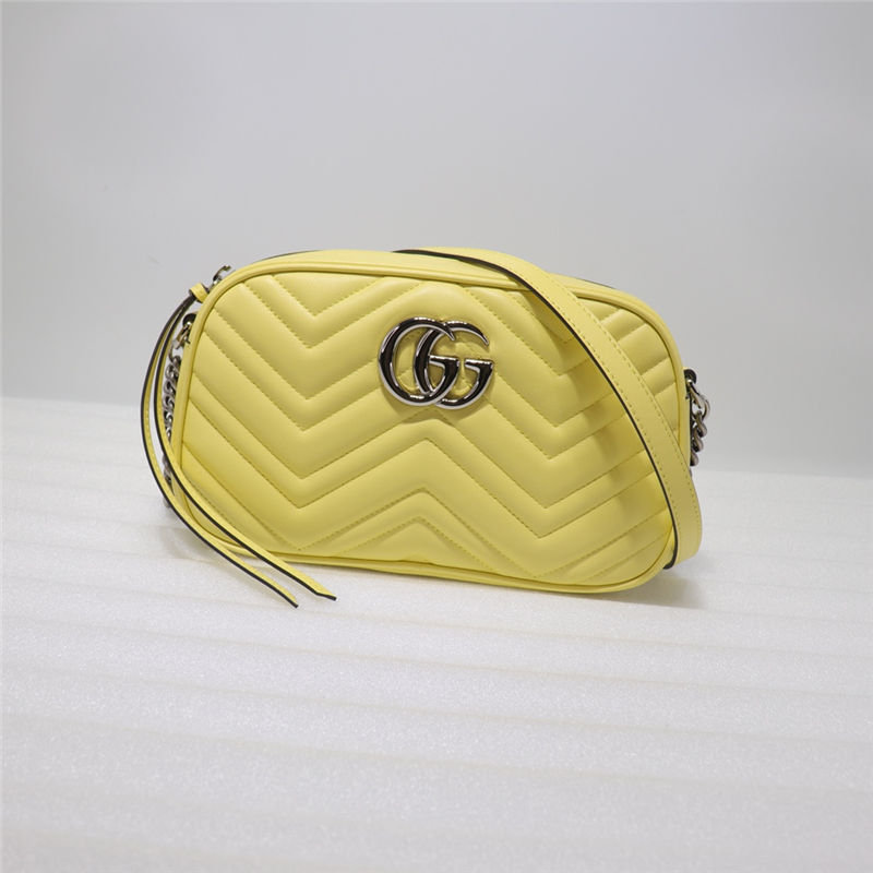 GG Marmont small shoulder bag 447632 yellow High