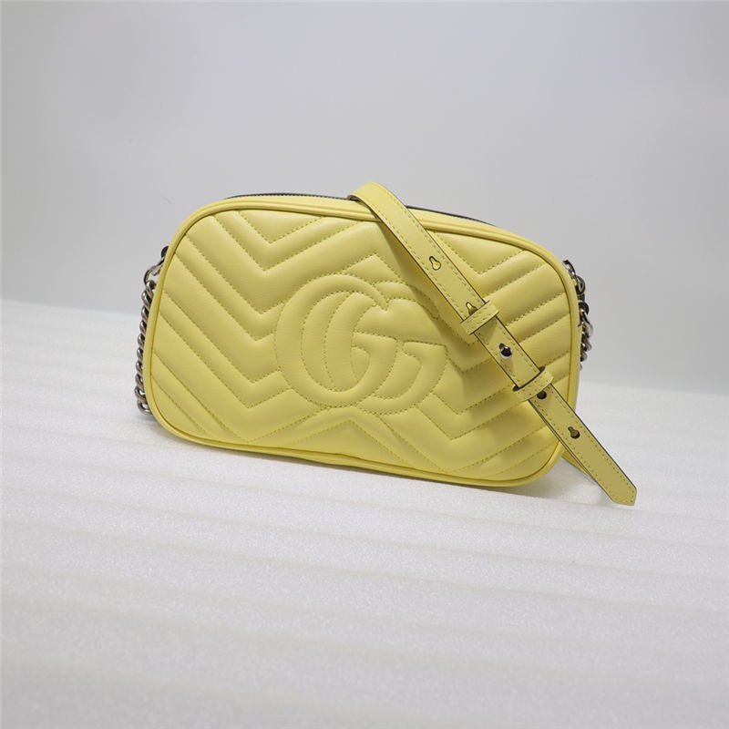 GG Marmont small shoulder bag 447632 yellow High