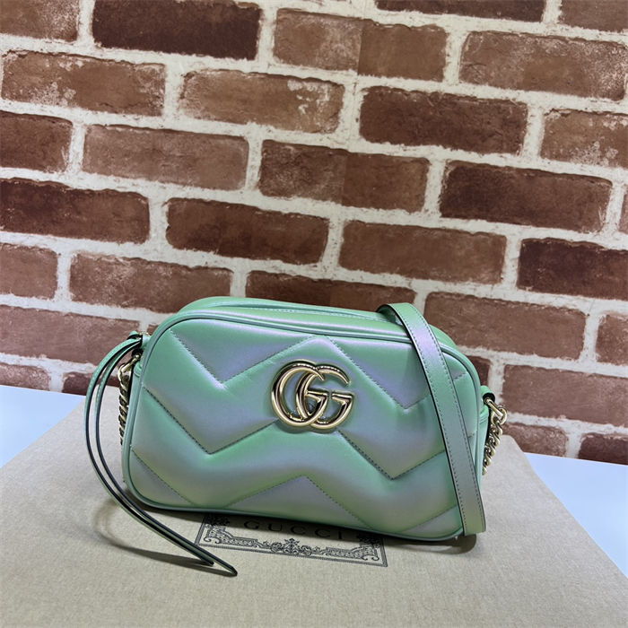 GG Marmont small shoulder bag 447632 Fresh Green High