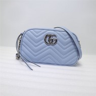 GG Marmont small shoulder bag 447632 blue High