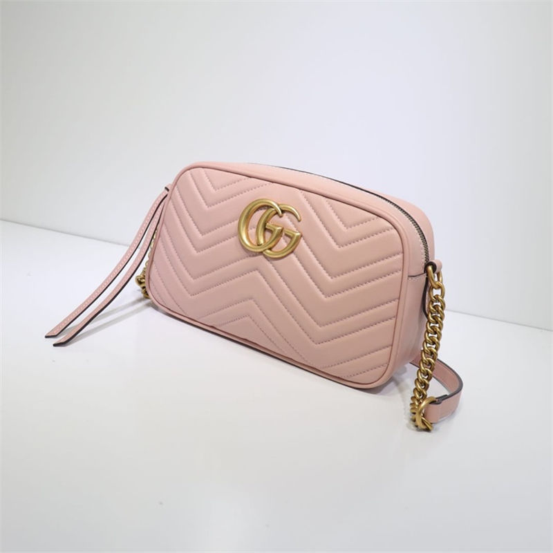 GG Marmont small shoulder bag 447632 light pink High