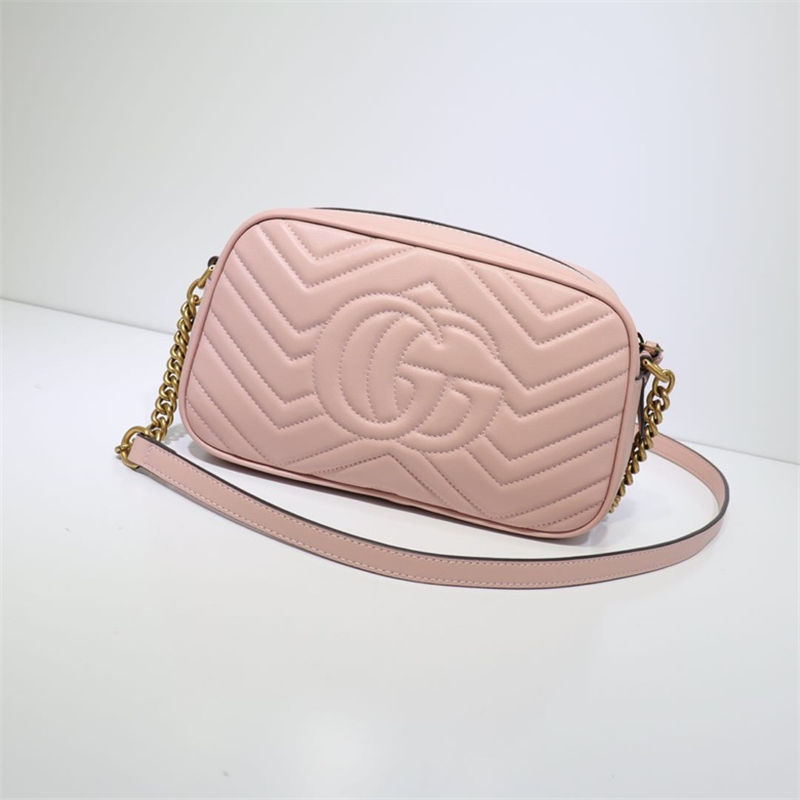 GG Marmont small shoulder bag 447632 light pink High