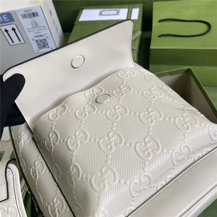 Gucci GG embossed backpack Leather White High