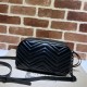 GG Marmont small shoulder bag 447632 Black-Black High