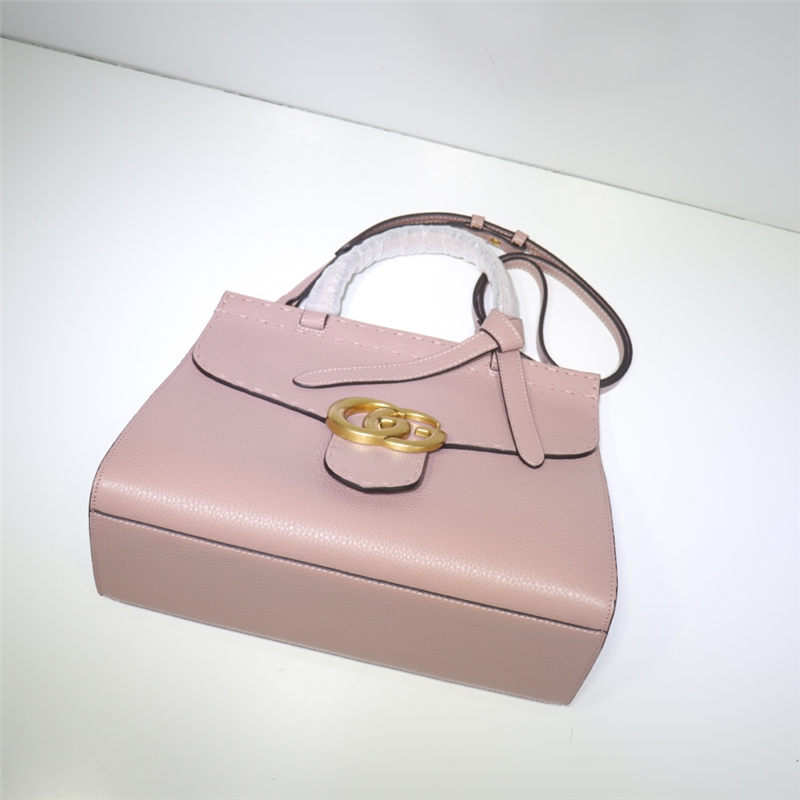 GG Marmont small top handle bag Leather 421890 Nude Pink High