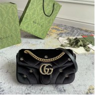 GG MARMONT SMALL SHOULDER BAG Velvet Black 443497 High