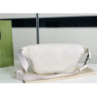 GG Embossed belt bag 645093 White High