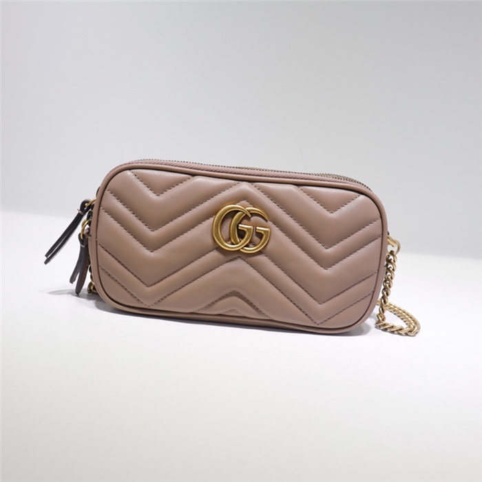 GG Marmont Mini Chain Bag 546581 Nude High