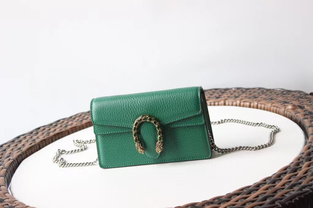 Dionysus super mini leather bag 476432 green high