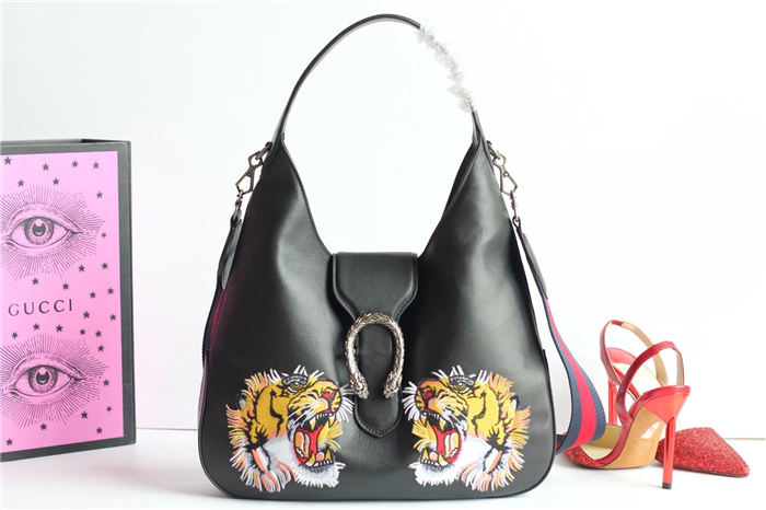 Gucci Dionysus Shoulder Bag 446687 Black/Tiger High