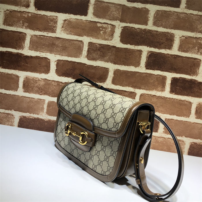 Gucci Horsebit 1955 shoulder bag 602204 GG Supreme canvas Brown high