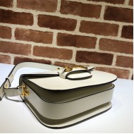 Gucci Horsebit 1955 shoulder bag 602204 white leather high