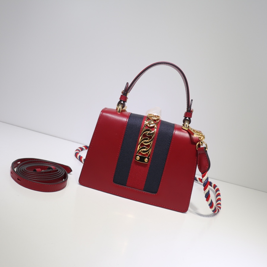 Sylvie leather mini bag Leather 470270 Red high