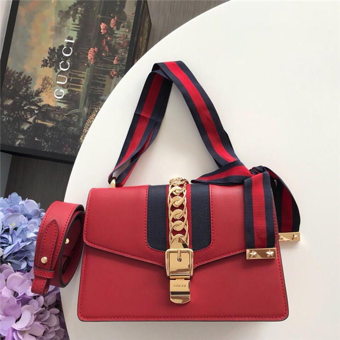 Sylvie small shoulder bag red high