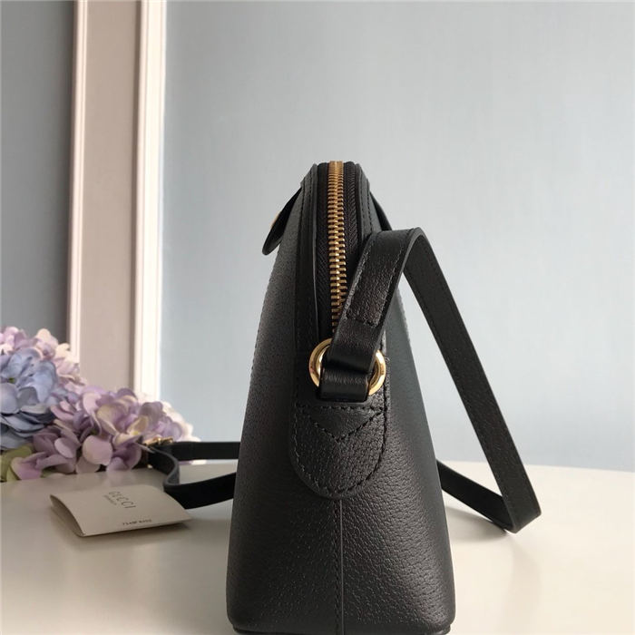 Ophidia small shoulder bag black leather high