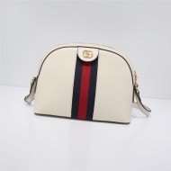 Ophidia small shoulder bag white leather high