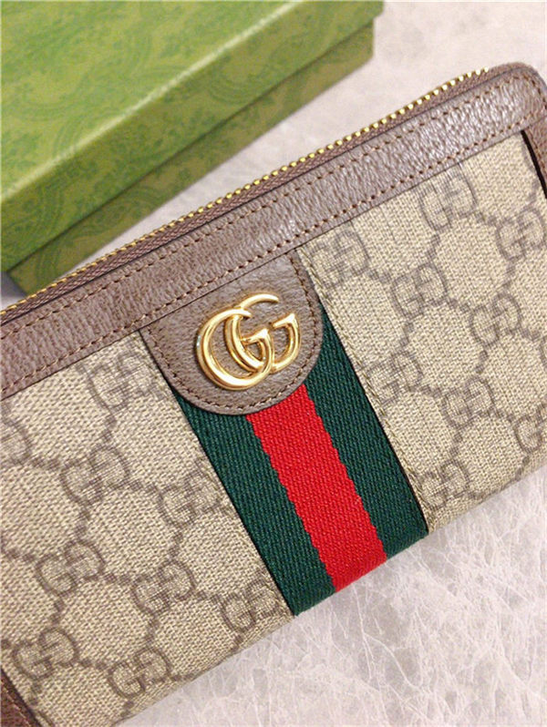 Ophidia GG zip around wallet GG Supreme canvas 523154 high