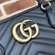 GG Marmont shoulder bag Leather Balck High