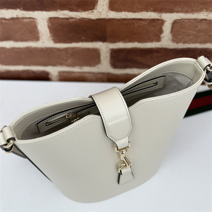 Gucci MINI BUCKET SHOULDER BAG Leather 782908 Ivory High