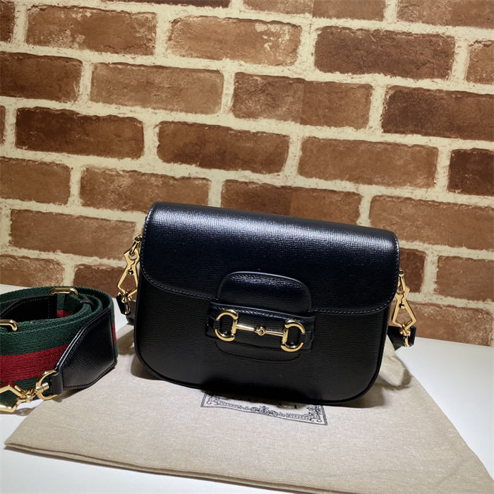 Gucci Horsebit 1955 mini bag 658574 Leather Black High