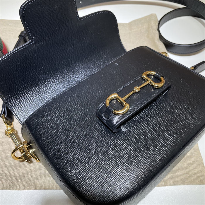 Gucci Horsebit 1955 mini bag 658574 Leather Black High