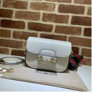 Gucci Horsebit 1955 mini bag 658574 Leather White High