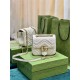 GG MARMONT MINI SHOULDER BAG 739682 Leather White high