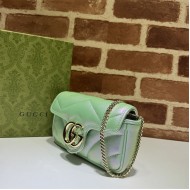 GG MARMONT MATELASSÉ SUPER MINI BAG 476433-Fresh Green High