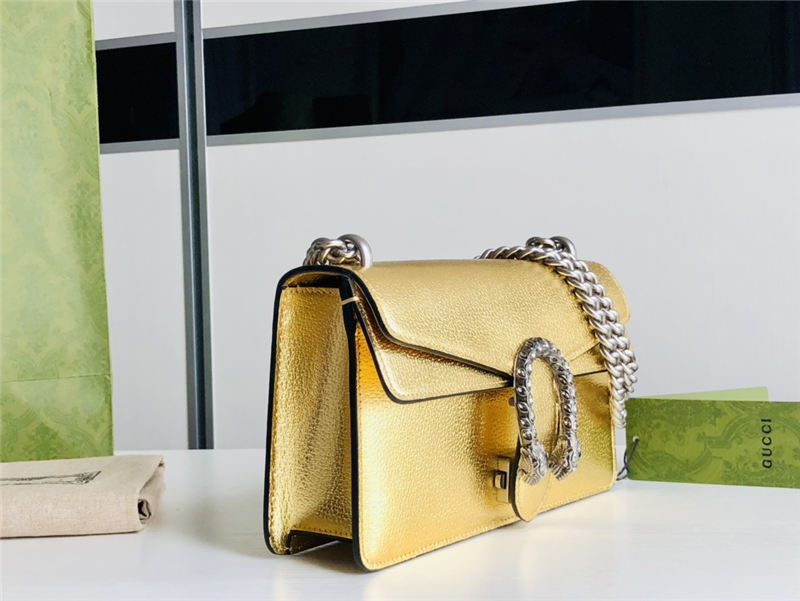 DIONYSUS SMALL RECTANGULAR BAG 499623 Leather Gold high