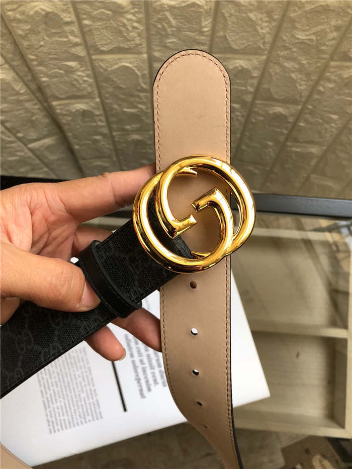 Gucci GG belt with interlocking G buckle Gold 38mm High