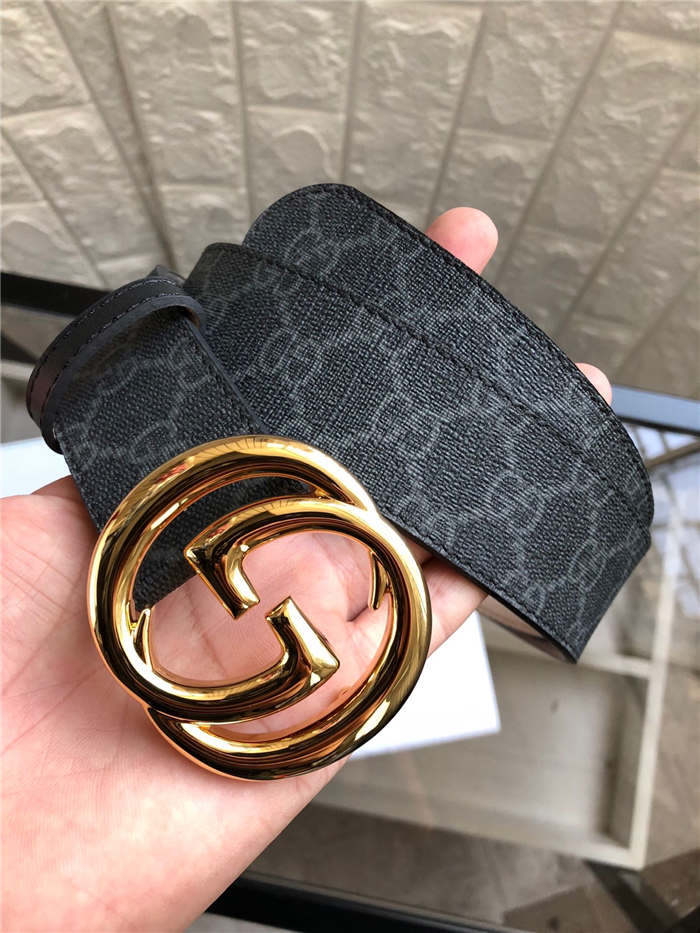 Gucci GG belt with interlocking G buckle Gold 38mm High