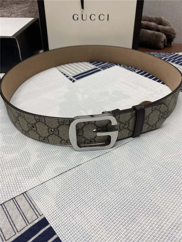 Gucci GG belt with G buckle Silver 38mm High