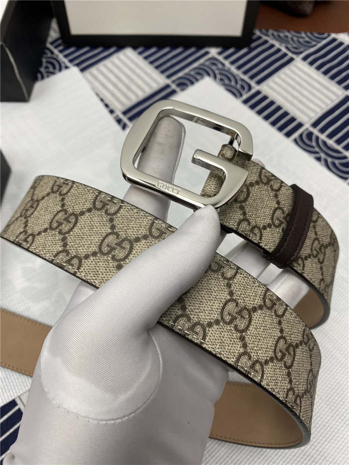 Gucci GG belt with G buckle Silver 38mm High