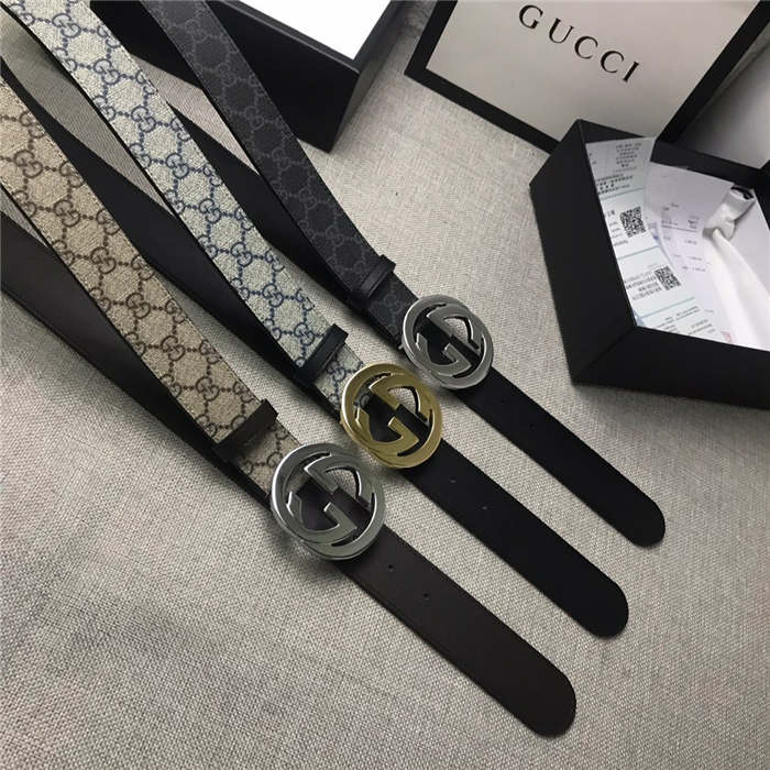 Gucci GG Supreme belt with G buckle 38mm High