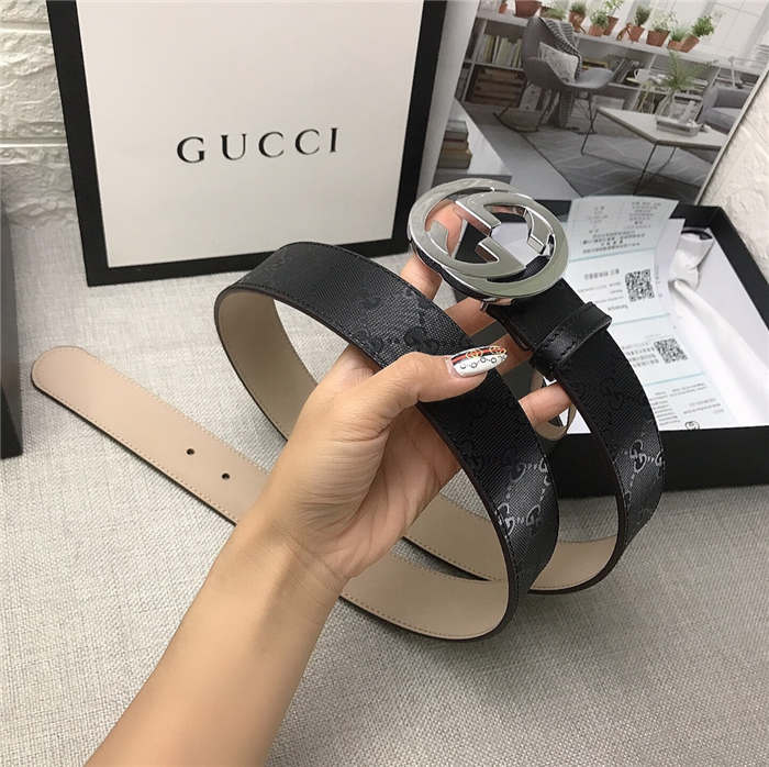 Gucci GG Supreme belt with G buckle 35/38mm High