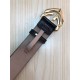 Gucci GG Supreme belt with G buckle Gold High